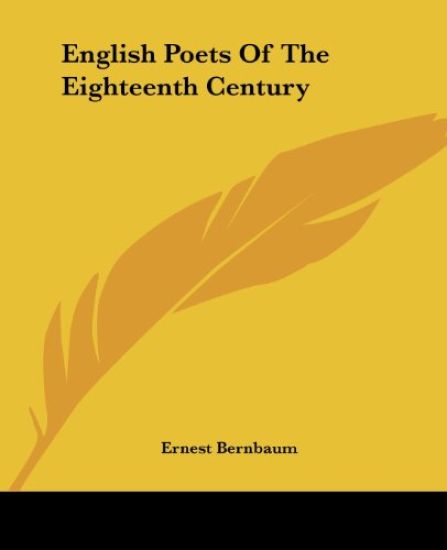 English Poets Of The Eighteenth Century