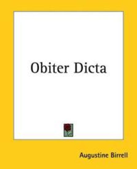 Obiter Dicta