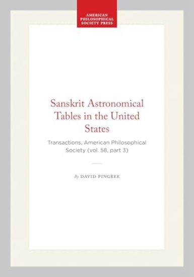 Sanskrit Astronomical Tables in the United States