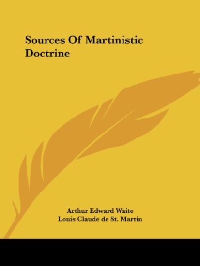 Sources of Martinistic Doctrine