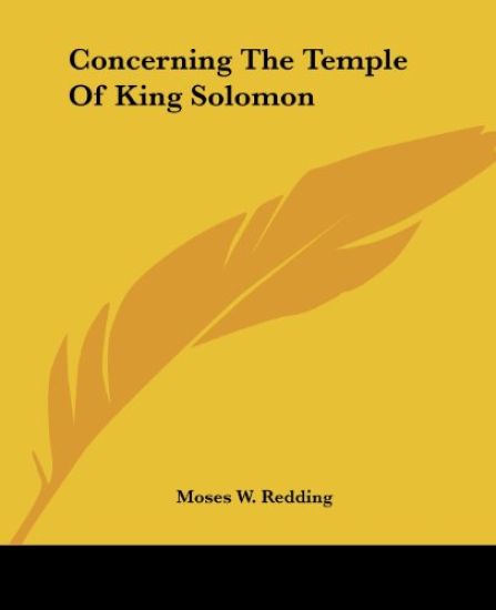 Concerning the Temple of King Solomon