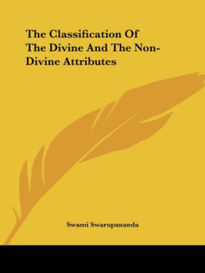 The Classification of the Divine and the Non-divine Attributes