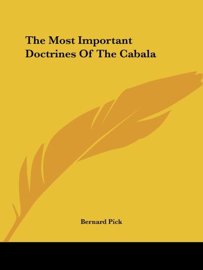 The Most Important Doctrines of the Cabala
