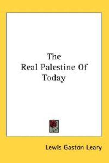 The Real Palestine of Today
