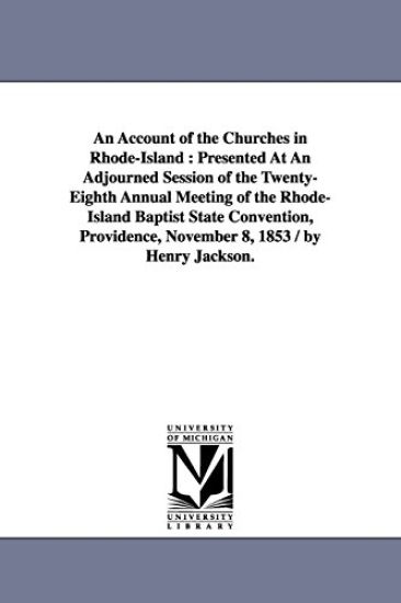 An Account of the Churches in Rhode-Island