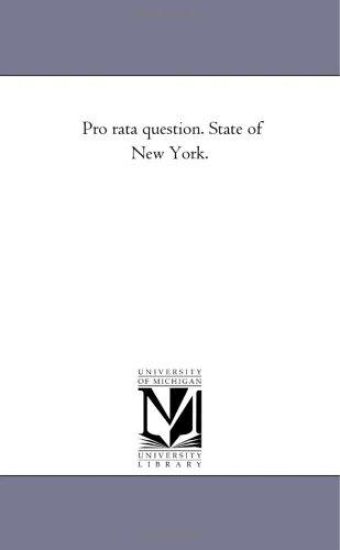 Pro Rata Question. State of New York.