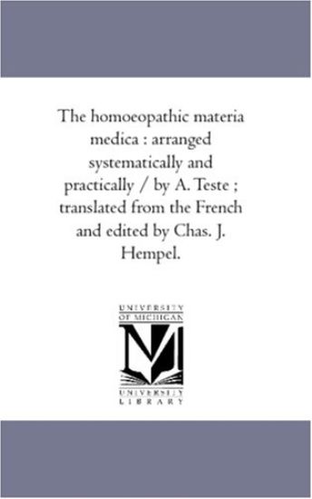 The Homoeopathic Materia Medica