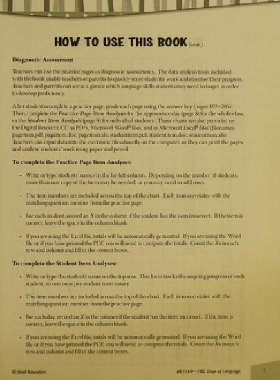 180 Days™: Language for Fourth Grade