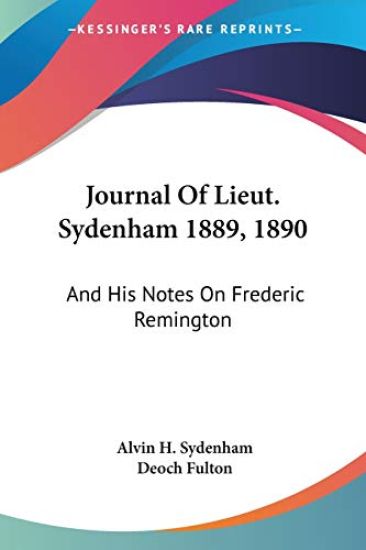 Journal of Lieut. Sydenham 1889, 1890