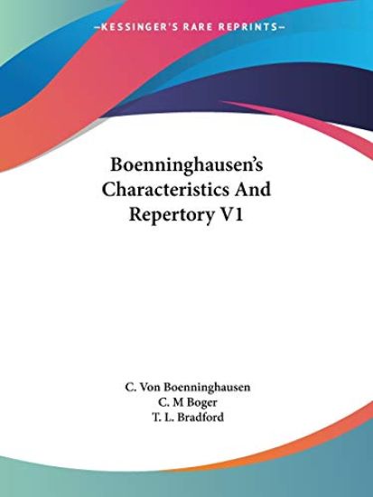 Boenninghausen's Characteristics and Repertory