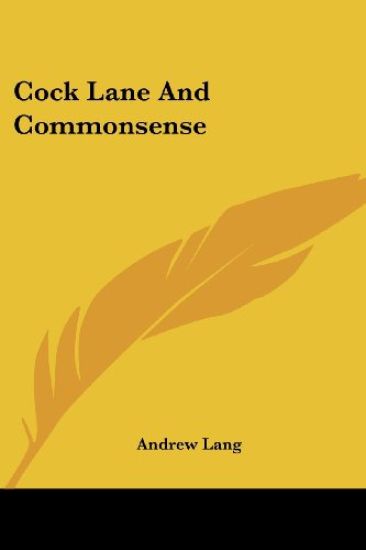 Cock Lane and Commonsense