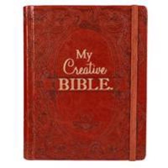 KJV Holy Bible, My Creative Bible, Faux Leather Hardcover - Ribbon Marker, King James Version, Toffee Brown W/Elastic Closure