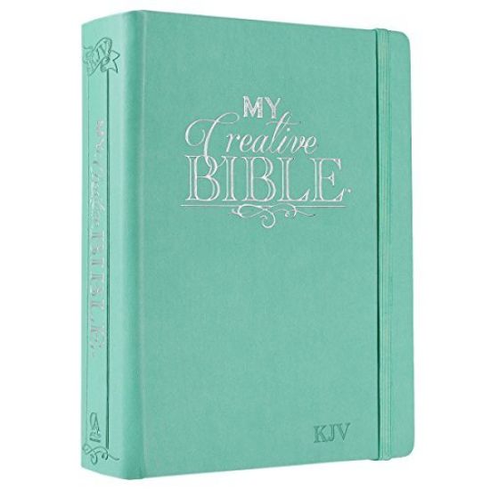 KJV Holy Bible, My Creative Bible, Faux Leather Hardcover - Ribbon Marker, King James Version, Teal W/Elastic Closure