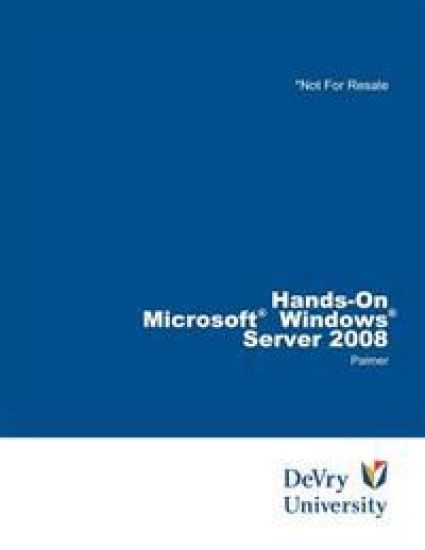 Bundle: Hands-On Microsoft® Windows® Server 2008 Administration +  Microsoft® Windows Server Enterprise 2008 DVD Evaluation Unlimited Client 120 Day
