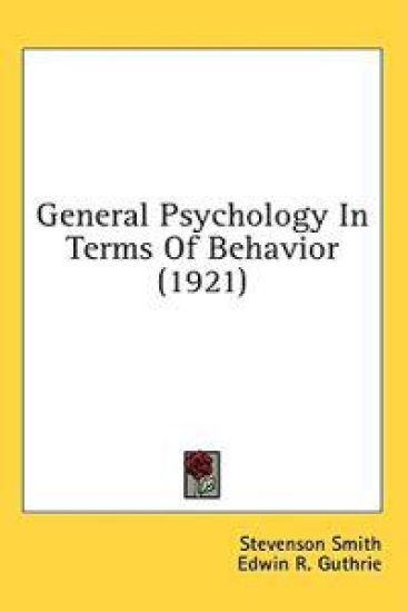 General Psychology in Terms of Behavior