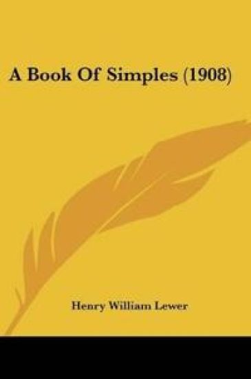 A Book Of Simples (1908)