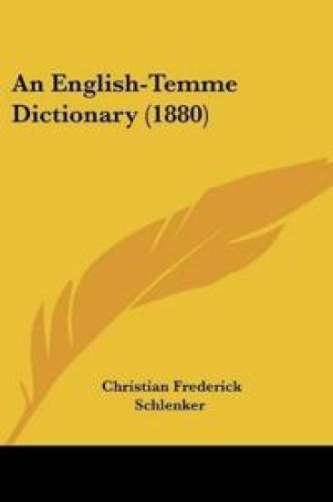An English-Temme Dictionary (1880)