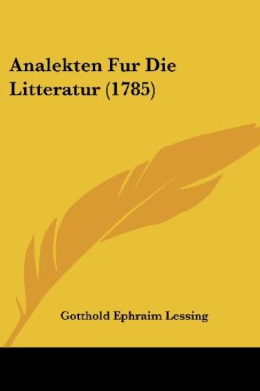 Analekten Fur Die Litteratur (1785)