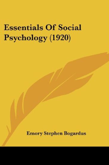 Essentials Of Social Psychology (1920)