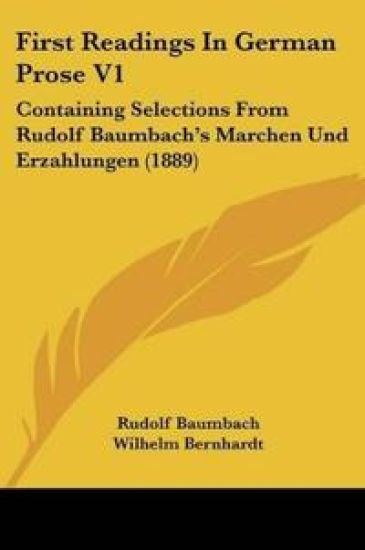First Readings In German Prose V1