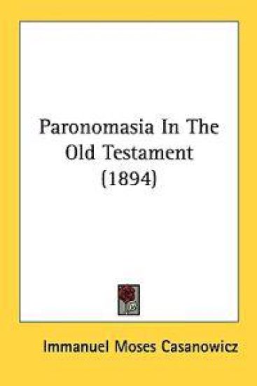 Paronomasia in the Old Testament