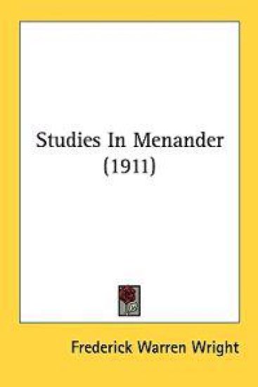 Studies in Menander