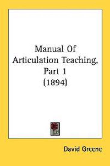 Manual of Articulation Teaching