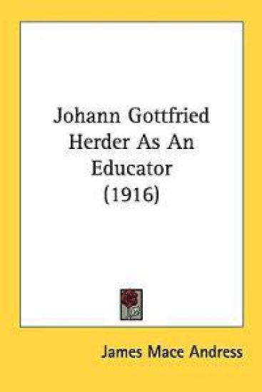 Johann Gottfried Herder As an Educator