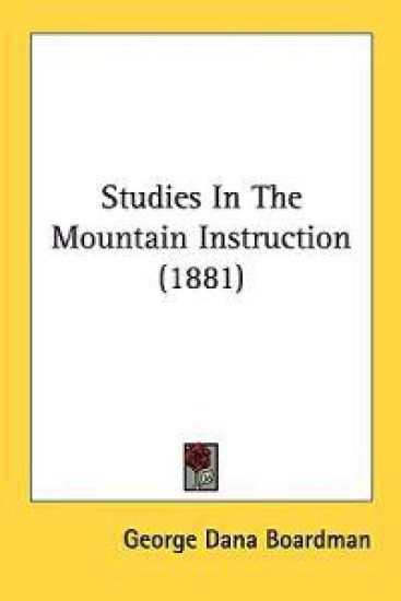 Studies in the Mountain Instruction