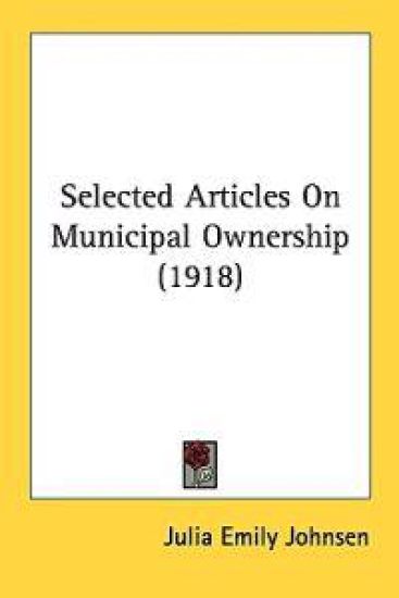 Selected Articles on Municipal Ownership