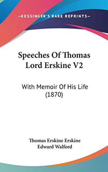 Speeches Of Thomas Lord Erskine V2
