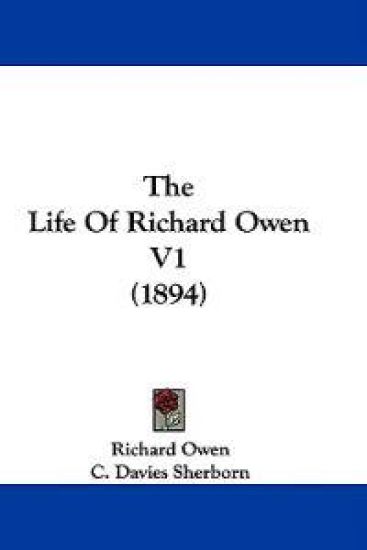 The Life Of Richard Owen V1 (1894)