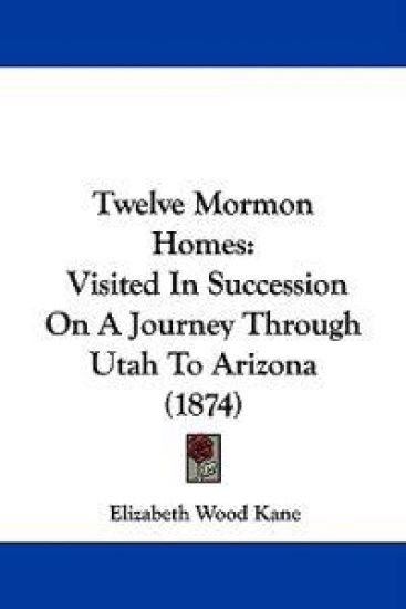 Twelve Mormon Homes: Visited In Succession On A Journey Through Utah To Arizona (1874)