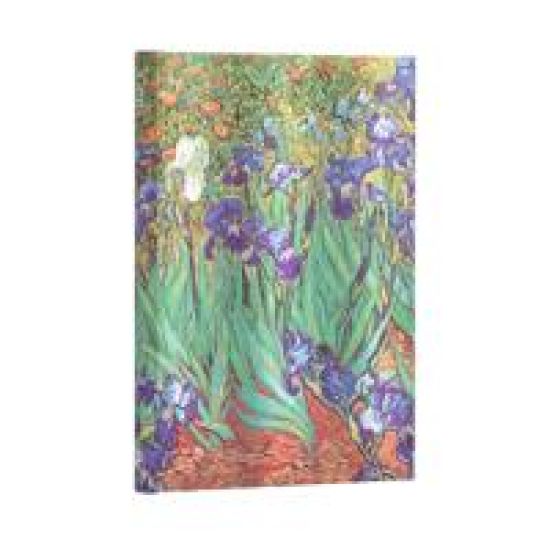 Van Goghâ??s Irises Midi Unlined Hardcover Journal