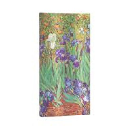 Van Goghâ??s Irises Slim Lined Hardcover Journal