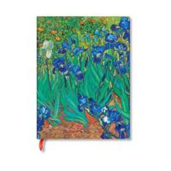 Van Gogh’s Irises Mini Unlined Hardback Journal (Elastic Band Closure)