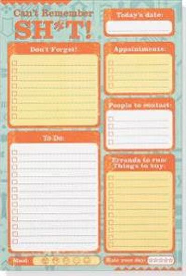 Note Pad Can't Remember Sh*t