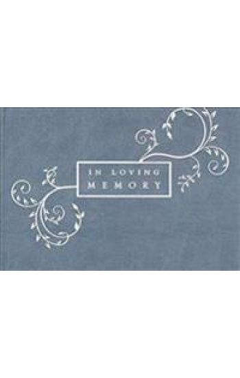 Guest Book in Loving Memory Blue