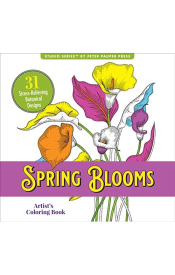 Spring Blooms Adult Coloring Book