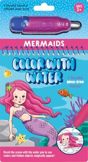Color with Water - Mermaids (Includes Mess Free Water Pen)