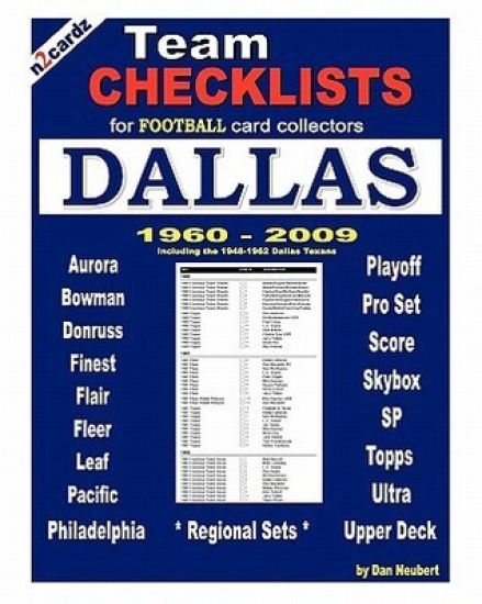 Team Checklists For Football Card Collectors DALLAS