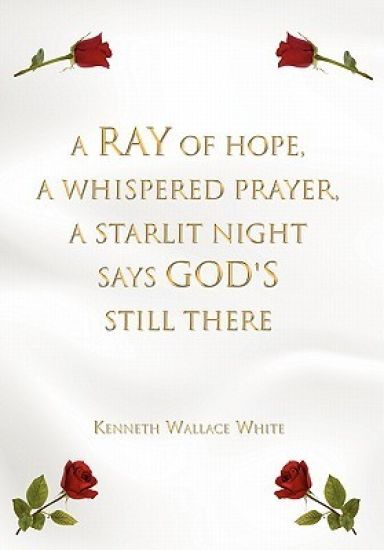A Ray of Hope, A Whispered Prayer, A Starlit Night Says God's Still There