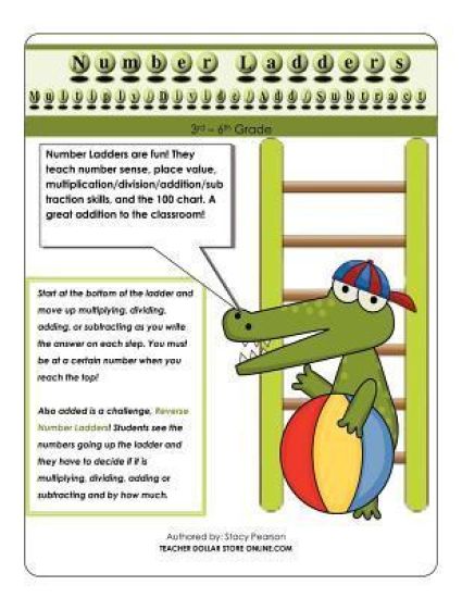 Number Ladders (add/subtract/multiply/divide)