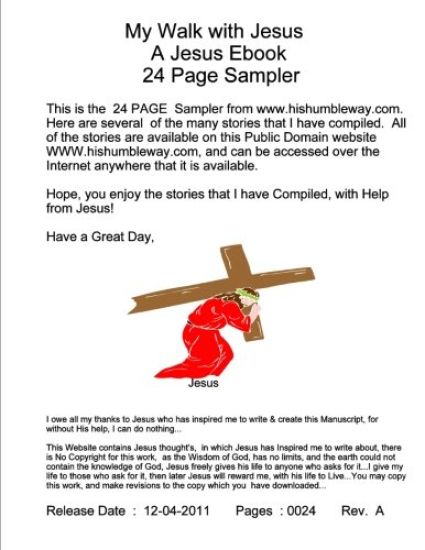 My Walk with Jesus -- A Jesus Ebook -- 24 page Sampler