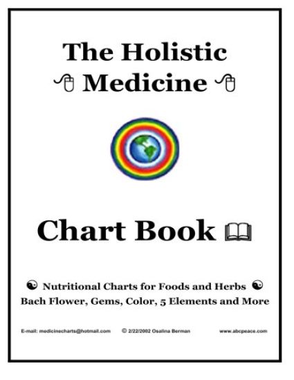 The Holistic Medicine Chart Book: Nutritional Charts for Foods and Herbs, Bach Flower, Gems, Color, 5 Elements and More