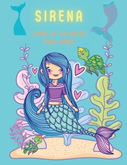 Sirena Libro de colorear para niños