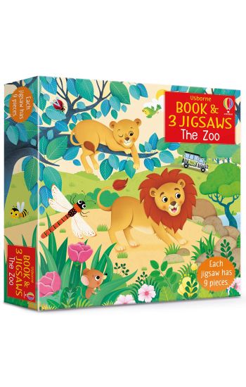 Usborne Book and 3 Jigsaws: The Zoo