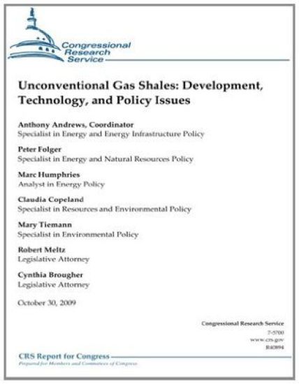 Unconventional Gas Shales: Development, Technology, and Policy Issues