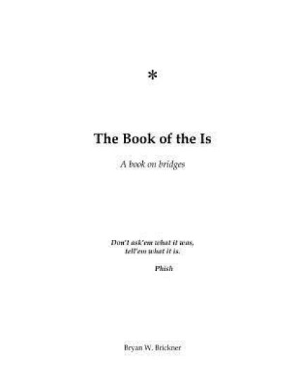 The Book of the Is: A book on bridges