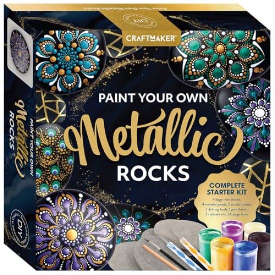 Craft Maker Paint Your Own Metallic Rocks